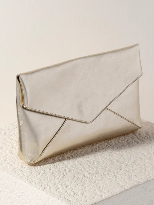 Rebecca Minkoff store Metallic Mirrored Envelope Clutch