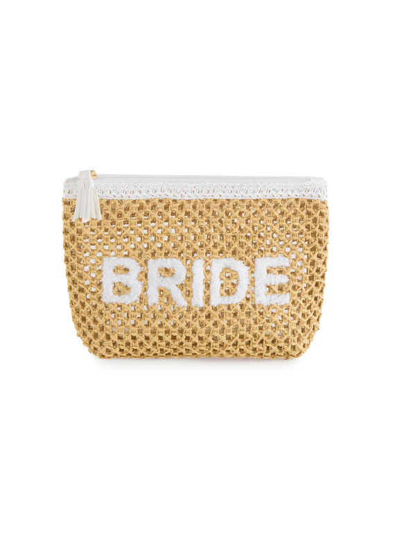 Bride Straw Zip Pouch