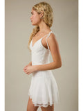 Lace Mini Dress - Greige Goods