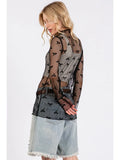 Bow Print Lace Top - Greige Goods