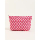 Checker Makeup Bag