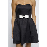 Bow Belted Strapless Mini