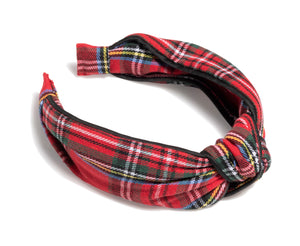 Knotted Plaid Headband