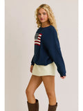 Oversized Flag Sweater Top - Greige Goods