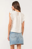 Anelia Petal Sleeve Top - Greige Goods