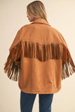 Suede Tassel Jacket - Greige Goods