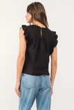 Anelia Petal Sleeve Top - Greige Goods