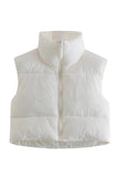 Full Zipper Puffer Vest - Greige Goods