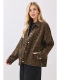 Twill Leopard Denim Jacket - Greige Goods