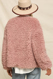 Open Front Fuzzy Jacket - Greige Goods