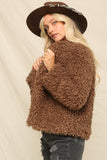 Open Front Fuzzy Jacket - Greige Goods