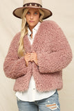 Open Front Fuzzy Jacket - Greige Goods