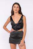 Satin Corset Top - Greige Goods