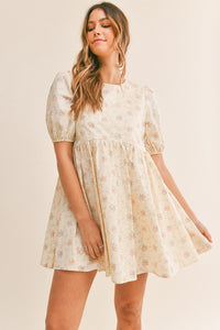 Floral Tie Back Dress - Greige Goods