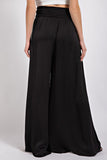 Washed Satin Wide Legged Pants - Greige Goods