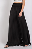 Washed Satin Wide Legged Pants - Greige Goods