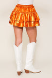 High Waisted Tiered Ruffle Skort - Greige Goods