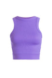 Cut Out Banded Crop Tank - Greige Goods