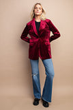 Vibrant Velvet Blazer - Greige Goods