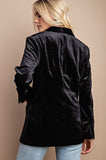 Vibrant Velvet Blazer - Greige Goods