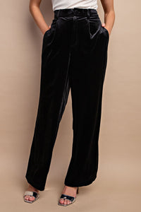 Velvet Wide Leg Pants - Greige Goods