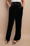 Velvet Wide Leg Pants - Greige Goods