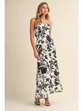 Floral Back Tie Maxi Dress