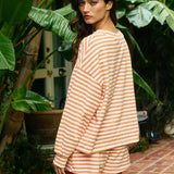 Oversized Striped Top - Greige Goods