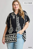 Curvy Girl Oversized Button Up Shirt - Greige Goods