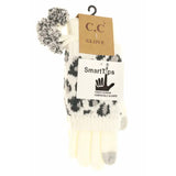 Leopard Print Pom Gloves