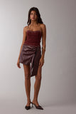 Suede Scalloped Tube Top - Greige Goods