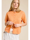 Short Sleeve Button Down Cardigan Top - Greige Goods
