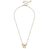 Rosalie Bow Pendant Necklace - Greige Goods