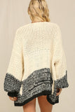 Two Tone Block Cardigan - Greige Goods