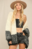 Two Tone Block Cardigan - Greige Goods