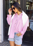 Pinky Striped Blouse - Greige Goods