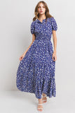 Floral Print Tiered Maxi Dress - Greige Goods