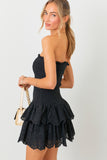 Smocked Strapless Dress - Greige Goods