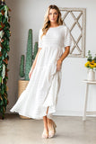 Textured Tiered Maxi Dress - Greige Goods