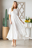 Textured Tiered Maxi Dress - Greige Goods