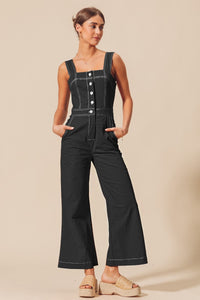 Square Neck Wide Leg Jumpsuit