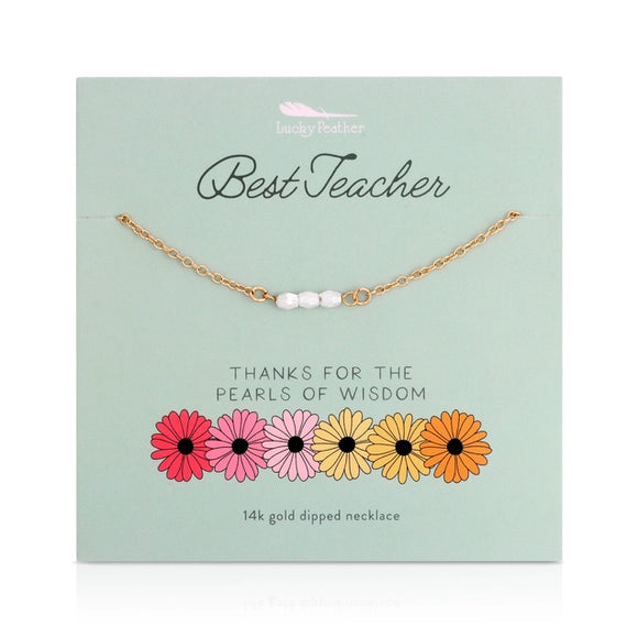 Best Teacher Gift Necklace - Greige Goods