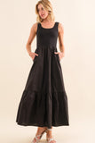 Bubble Maxi Dress - Greige Goods