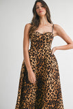 Leopard Buster Midi Dress - Greige Goods