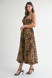 Leopard Buster Midi Dress - Greige Goods