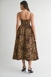Leopard Buster Midi Dress - Greige Goods