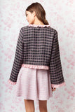 Tweed Cardigan W/ Bows - Greige Goods