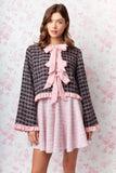 Tweed Cardigan W/ Bows - Greige Goods