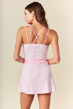 Gingham Active Romper Dress - Greige Goods