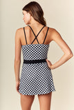 Gingham Active Romper Dress - Greige Goods